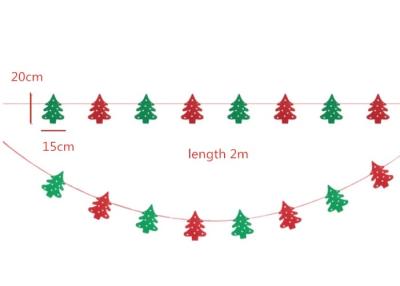中国 カスタマイズされたロゴのクリスマス ツリーの旗20*15 Cmはクリスマス ツリーの装飾を感じました 販売のため