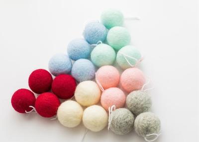 China 6 Cm Hanging Wool Felt Balls 6 Pure Colors For Creating Sweet Atmosphere for sale