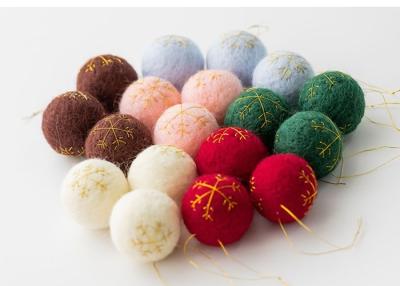 China Pure Color 4 Cm Felt Balls , Felted Wool Balls Diy Circle Snow Pattern for sale