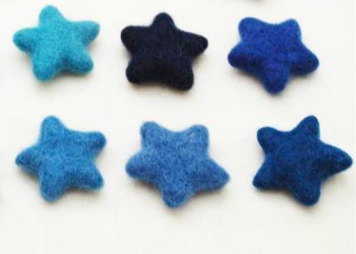 China 81 Color Soft Wool Felt Balls Cute Star Pattern With Needling / Screen Printing Logo for sale