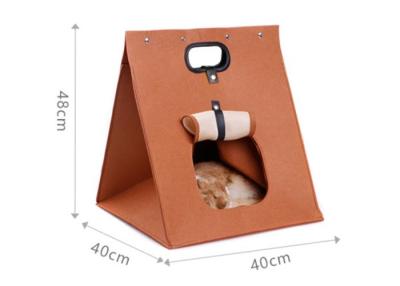 China Casa multifuncional del gato del fieltro del Portable conveniente para los gatos bajo 8 kilogramos en venta