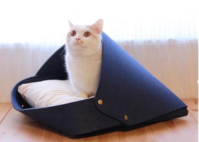 China Simple Design Open Type Felt Pet Cave 50*48*33 Cm For Cat Sleeping for sale