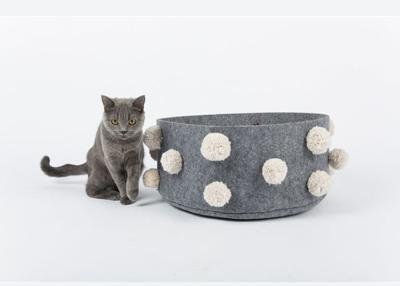 China Casa del gato de las lanas de 23*45 cm, cama del gato de las lanas de Felted de la seguridad con el colchón en venta
