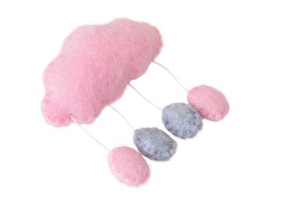 China 9 Cm 4 Color Felt Fabric Crafts Lovely Design Clouds Raindrops Pendent for sale