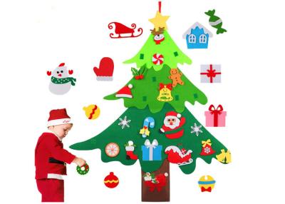 China 3D DIY Xmas Decorations 29pcs Ornaments Felt Christmas Tree Wall Hanging for sale