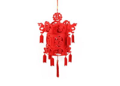China Reusable Chinese Lucky Red Fu 3d Puzzle EN71 Felt Lantern for sale