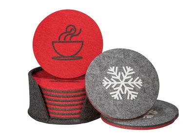 China Home Decor Double Sided Absorbent Felt Drink Coasters for sale