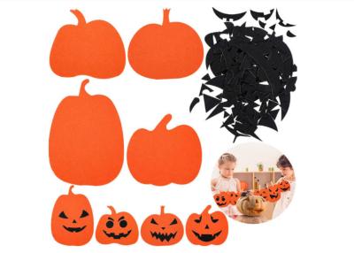 China Diy 1pc/Bag Felt Halloween Decoration Pumpkin Face Stickers for sale