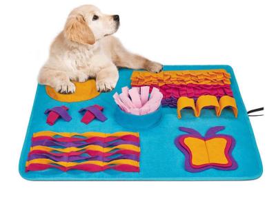 China Mechanical Wash Stress Release 23x27 Felt Snuffle Mat For Dogs for sale