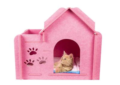 China 23.6 X 15.6 X 20.5 Inch Felt Cat Condos With Windows for sale