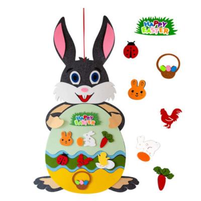 China Fun 3mm Felt Bunny Ornament Wall Hanging Decoration For Easter Toy Gifts for sale