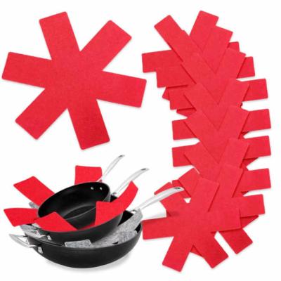 China 9pcs Thick Felt Pads Pot And Pan Protectors Cookware Separators Divider for sale
