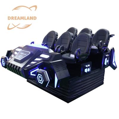 China Metal+acrylic VR attraction equipment 9d virtual reality 6 seats vr cinema chair for amusement park for sale