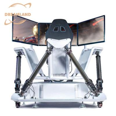 China Original Super Engine Game VR Game Supplier 3 Screen Racing Car Game Machine 6DOF Simulator Car Interactive Engine for sale