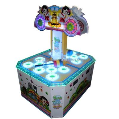 China Kids Double Players Beat-a-mole Mouse Hitting Game Machines For Animation Educational Town Equipment Naughty Castle 115*93*145CM for sale