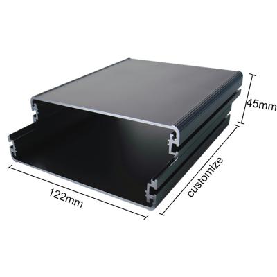 China W122mm x H45mm Led Driver Aluminum Extrusion Enclosure / Extruded Aluminum Housing for sale
