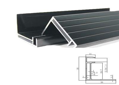 China ISO9001 Approved Extruded Aluminium Profiles Solar Panel Frame Silver Black for sale