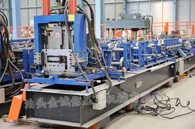 China 3 Roller Fast Speed CZ Exchange Purlin Roll Forming Machine With Punching for sale