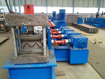 China GearBox transmission M/W profile forming machine  for the guardrail with automatic punching and cutting system for sale