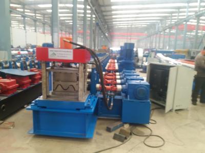 China W Profile Gearbox Control Fast Way Gardrail Roll Forming Machine With Auto Cutting For 3.5mm Thickness HR Sheet for sale