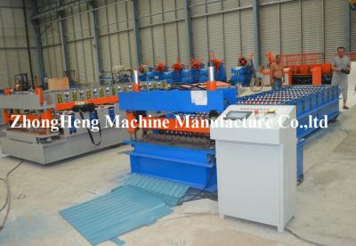 China Corrugated Roof / Roofing Sheet Roll Forming Machinery Panasonic PLC control for sale