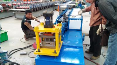 China Blue Metal Roll Shutter Door Forming Machine With 4kw Hydraulic Cutting for sale