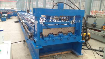 China Galvanized Sheet Floor Deck Roll Forming Machine For Building Steel 11 kw + 11 kw for sale