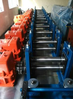 China Gear Box Drive Rainwater Pipe Forming Machine 7 Rollers 0 - 70 mtr / min Speed for sale