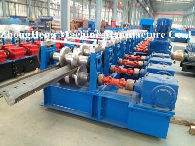 China Two Wave / Three Wave Road Guardrail Roll Forming Machine With Gearbox Drive for sale