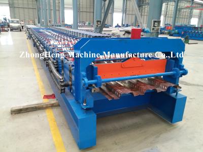 China 1.2mm Thickness steel Decking floor roll forming machine with high stengthen power for sale