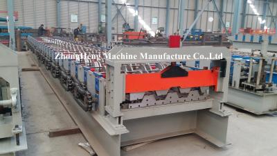 China 90Mm shaft Floor Deck Roll Forming Machine with 1.5 inch chains transmission for sale