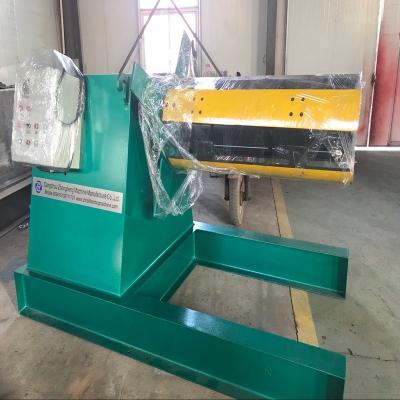 China Metal Coil Detached Hydraulic Uncoiler Machine With Straightening Machine for sale
