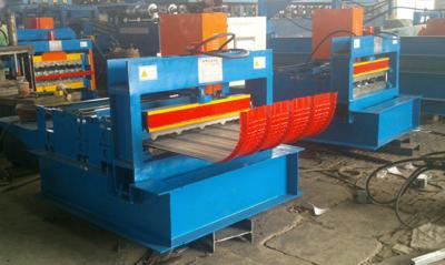 China Corrugated Sheet Automatic Crimping Machine With Double Cylinder Cutting for sale