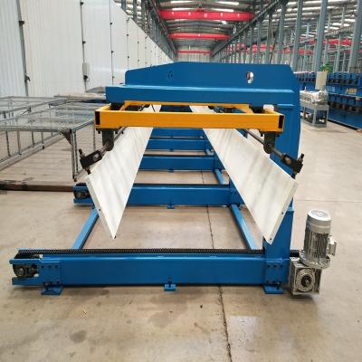 China Roof Panel Sheet Automatic Sheet Stacker Machine / Auto Stacking Machine For Steel Panel for sale