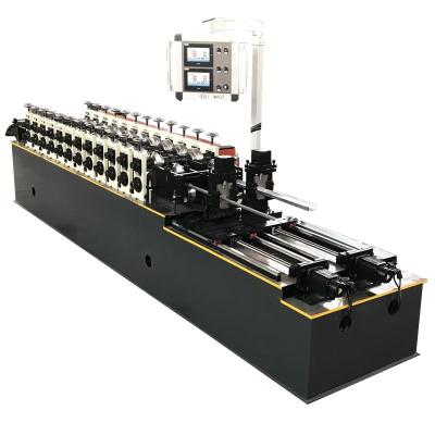 China Two line Stud and track Omega profile roll forming machine with servo motor control for sale