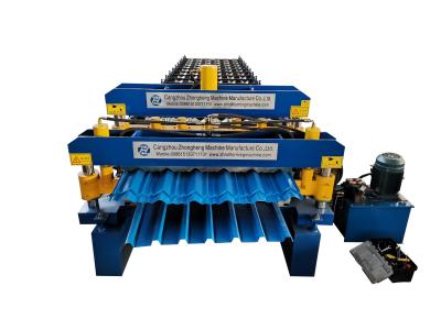 China High quality glazed tile IBR sheet double layer trapezoidal roof press making machine roll forming machinery for sale