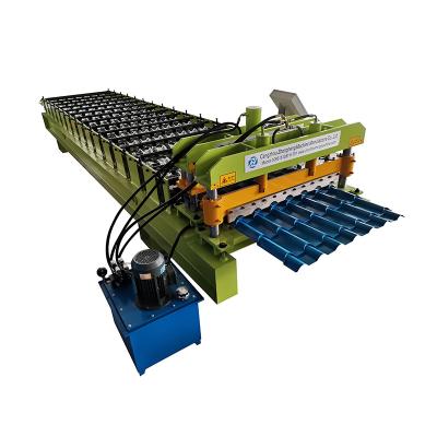China China  Low Price Steel Glazed Tile Trapezoidal Tile Roofing Sheet Roll Forming Machine for sale