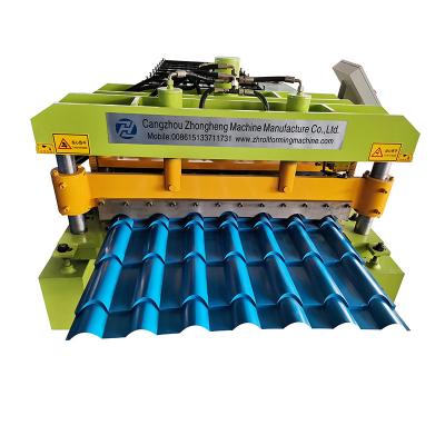 China High Speed Glazed Step Tile Sheet Roofing Roll Forming Making Machine Metcoppo Steptiles Wall Panel Machine Construction for sale