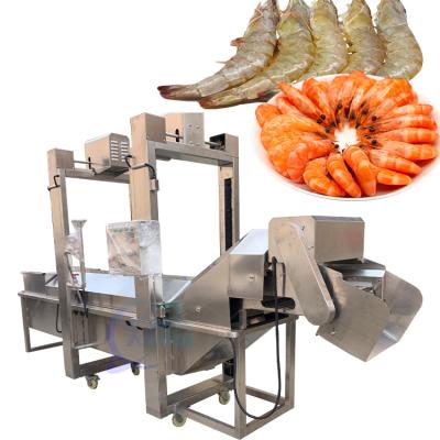 China Seafood processing factory continuous shrimp steaming machine steaming fish Te koop