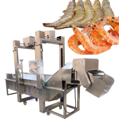 China Continuous shrimp steaming machine to steam fish Customized shrimp water cooking machine belt steam blanching machine Te koop