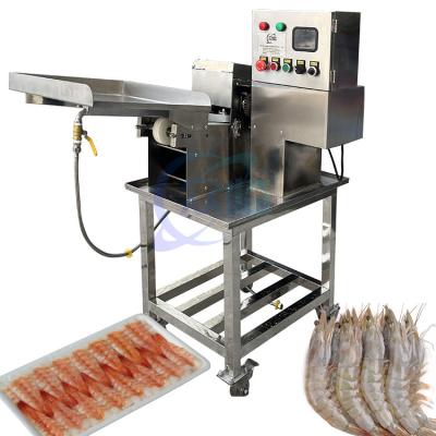 China Sushi and shrimp belly opening machine Seafood and shrimp processing belly opening machine Cooked shrimp back cutting ma for sale