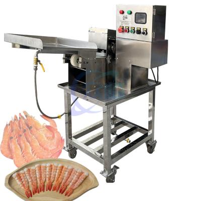 China 60-80pcs/Min Cooked Shrimp Sushi Cutting Machine Sushi Shrimp Belly Cutter for sale