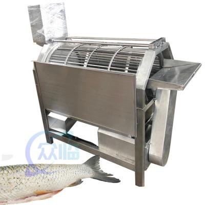 China carp tilapia fish scale scraping machine rotary round groove fish scale remover equipment seafood processing plant for sale