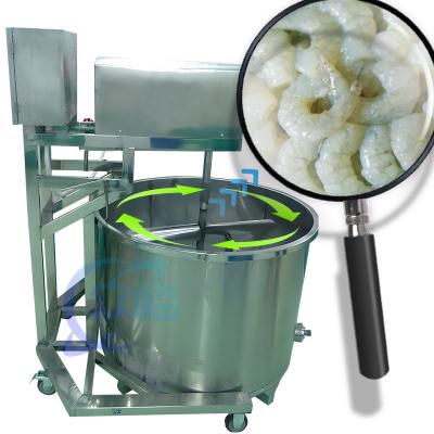 China Stainless steel mixer shrimp processing soaking machine batch shrimp automatic mixer special for seafood processing plan à venda