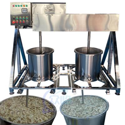 China Seafood Processing Shrimp Soaking Mixer Material Soaking Machine Kimchi Mixer Double-position Double-barrel Stainless St en venta