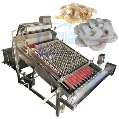 China Shrimp processing factory automatic fresh shrimp peeling machine without damage shrimp shell peeling and peeling machine à venda