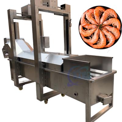 중국 Aquatic lobster cooking and cleaning line Industrial shrimp and lobster cleaning machine Shrimp steam blanching machine 판매용