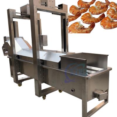 China Cooked shrimp stainless steel custom shrimp cooking machine with steam blanching machine for sale