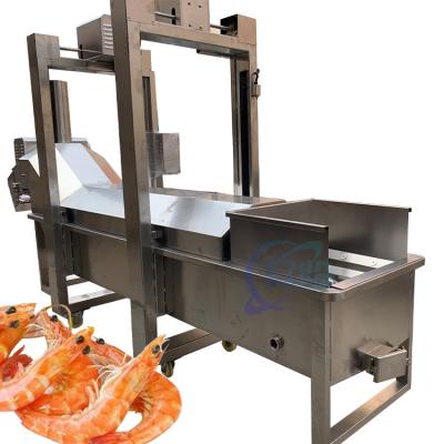 China Sushi stainless steel cleaning machine customized shrimp boiling machine belt steam blanching machine zu verkaufen