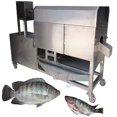 China Tilapia cleaning and gutting machine Herring Killing Fish Evisceration and Scaling Machine Fish Open Belly Machine for sale